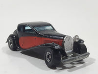 1981 Hot Wheels '37 Bugatti Black Red Die Cast Toy Classic Luxury Car Vehicle Missing a Headlight