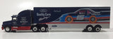 2000 Racing Champions Ford Quality Care Racing Motorcraft Semi Tractor Truck and Trailer NASCAR #15 Lake Speed Dark Blue Die Cast Toy Car Vehicle