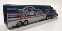 2000 Racing Champions Ford Quality Care Racing Motorcraft Semi Tractor Truck and Trailer NASCAR #15 Lake Speed Dark Blue Die Cast Toy Car Vehicle
