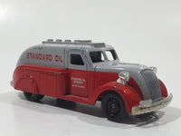 Lledo Chevron Standard Oil and Gasoline Streamline Tanker Truck Red and Grey Die Cast Toy Car Vehicle