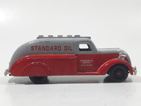Lledo Chevron Standard Oil and Gasoline Streamline Tanker Truck Red and Grey Die Cast Toy Car Vehicle