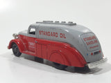 Lledo Chevron Standard Oil and Gasoline Streamline Tanker Truck Red and Grey Die Cast Toy Car Vehicle