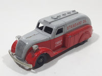 Lledo Chevron Standard Oil and Gasoline Streamline Tanker Truck Red and Grey Die Cast Toy Car Vehicle