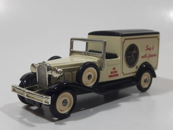 Lledo Days Gone 1936 Packard Delivery Van FTD Florist Transworld Delivery "Say it with flowers" Cream White Die Cast Toy Car Vehicle