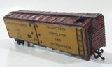 Vintage HO Scale Fruit Growers Express F.D.E.X. 9254 Reefer Box Car Yellow Wood and Metal Train Car Vehicle Missing One Set of Wheels