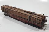 HO Scale C.&N. W.RY 4259 Flat Deck Car Brown Toy Train Car Vehicle with Wood Load