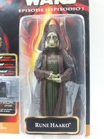 1999 Hasbro Star Wars Episode 1 Collection 2 CommTech 4 1/4" Tall Rune Haako Toy Action Figure and Chip New in Package