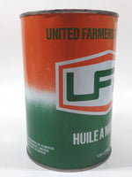 Vintage UFA United Farms of Alberta Extra H.D. SAE 30 Motor Oil 5 7/8" Tall One Litre Metal Oil Can EMPTY