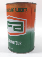 Vintage UFA United Farms of Alberta Extra H.D. SAE 30 Motor Oil 5 7/8" Tall One Litre Metal Oil Can EMPTY