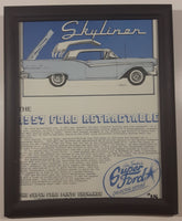 Vintage 1957 Ford Retractable Skyliner The Super Ford Parts Exchange Seneca Falls, New York John Paradise's Super Ford Collector Series #18 9 1/8" x 11 1/4" Frame Print Ad