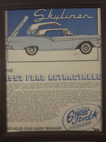 Vintage 1957 Ford Retractable Skyliner The Super Ford Parts Exchange Seneca Falls, New York John Paradise's Super Ford Collector Series #18 9 1/8" x 11 1/4" Frame Print Ad