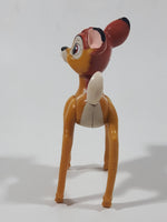 Vintage Disney Plastic Bambi 4" Tall Plastic Toy Figure with Moving Legs