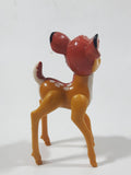 Vintage Disney Plastic Bambi 4" Tall Plastic Toy Figure with Moving Legs