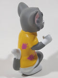 1989 Turner Entertainment Tom and Jerry Tom in Yellow Hawaiian Shirt 3" Tall Toy Figure