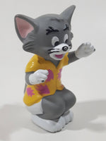 1989 Turner Entertainment Tom and Jerry Tom in Yellow Hawaiian Shirt 3" Tall Toy Figure