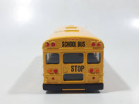 Welly No. 43601 School Bus with Flip Out Stop Sign Yellow Die Cast Toy Car Vehicle Missing Tires and Stop Sign