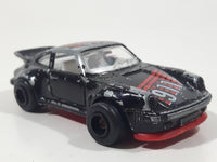 Vintage Majorette Porsche 911 Turbo No. 209 Black 1/57 Scale Die Cast Toy Car Vehicle with Opening Doors