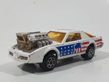 Vintage Majorette Pontiac Firebird Trans Am White Die Cast Toy Car Vehicle with Blown Motor