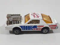 Vintage Majorette Pontiac Firebird Trans Am White Die Cast Toy Car Vehicle with Blown Motor