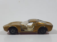 Vintage Lesney Superfast Matchbox Series No. 33 Lamborghini Miura Gold Die Cast Toy Car Vehicle