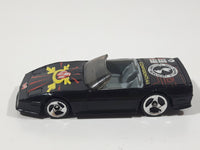 1997 Hot Wheels Spy Print Custom Corvette Convertible Black Die Cast Toy Car Vehicle