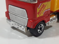 1993 Hot Wheels Ford Stake Bed Truck Red Die Cast Toy Car Vehicle Semi Rig Tractor