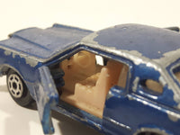 Vintage Yatming No. 1052 Ford Continental Mark IV Dark Blue Die Cast Toy Car Vehicle with Opening Doors