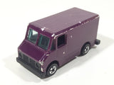 1990 Hot Wheels Color Racers II Letter Getter Maroon Mail Truck Die Cast Toy Delivery Vehicle