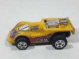 1985 Hot Wheels XV Racer X-11 Yellow Motorized Friction Die Cast Toy Car Vehicle Hong Kong