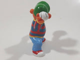 Applause Muppets Sesame Street Ernie Baseball Player Pitcher Character 2 1/2" Tall Hard Rubber Toy