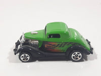 2001 Hot Wheels 3-Window '34 Green Die Cast Toy Car Hot Rod Vehicle
