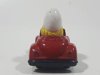 Vintage 1982 Ertl Peyo Smurf #1 Volkswagen Beetle Convertible Red Die Cast Toy Car Vehicle