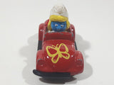 Vintage 1982 Ertl Peyo Smurf #1 Volkswagen Beetle Convertible Red Die Cast Toy Car Vehicle