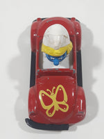 Vintage 1982 Ertl Peyo Smurf #1 Volkswagen Beetle Convertible Red Die Cast Toy Car Vehicle