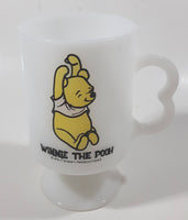 Vintage Walt Disney Productions Winnie The Pooh 4 3/4" Tall White Milk Glass Pedestal Cup