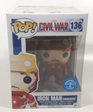 Funko Pop! Marvel Captain America Civil War #136 Iron Man Unmasked 4" Tall Toy Vinyl Bobblehead Figure New in Box