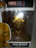 Funko Pop! Marvel Studios The First Ten Years Avengers Infinity War #440 Iron Spider Gold 4" Tall Toy Vinyl Bobblehead Figure New in Box