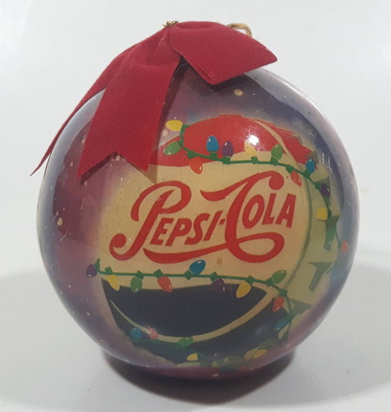 Rare Matrix Drink Pepsi Cola 3" Diameter Spherical Christmas Bulb Ornament with Red Bow