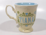 Disney Princess Tiana Ceramic Elegantly Designed Light Yellow and Blue Tea Cup Coffee Mug Collectible