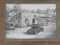 Marilyn REA Shaffer's Garage Old Country Store Sketch Drawing 9 3/4" x 11 3/4" Print