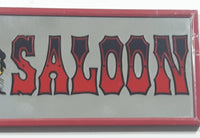 Red Framed Bartender Character Saloon Glass Mirrored 4" x 8" Bar Pub Sign