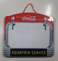 Drink Coca Cola Delicious Refreshing Fountain Service White Board Sign 13 1/2" x 15"
