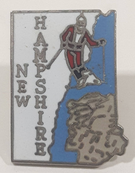 New Hampshire State Skier Skiing Enamel Metal Lapel Pin Souvenir Travel Collectible