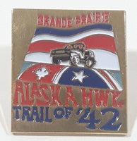 Grand Prairie Alaska Hwy Trail of '42 Jeep Themed Enamel Metal Lapel Pin
