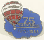 1913 - 1988 Nevada Bell 75 Years of Service Hot Air Balloon Themed Enamel Metal Lapel Pin