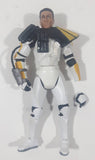2005 Hasbro LFL Star Wars Legacy Collection Arc Trooper Commander Yellow 4" Tall Toy Action Figure Broken Hand