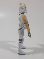 2003 Hasbro LFL Star Wars Clone Wars Clone Trooper Yellow 4" Tall Toy Action Figure
