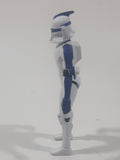 2008 Hasbro LFL Star Wars Clone Wars Clone Trooper Blue 4" Tall Toy Action Figure