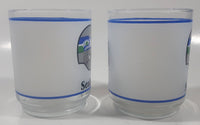 Mobil Seattle Seahawks NFL Football Team 4" Tall Frosted Glass Cups Set of 2