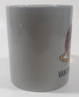 1989 Bushnell Vancouver Canucks NHL Ice Hockey Team Grey 3 3/4" Tall Ceramic Coffee Mug Cup